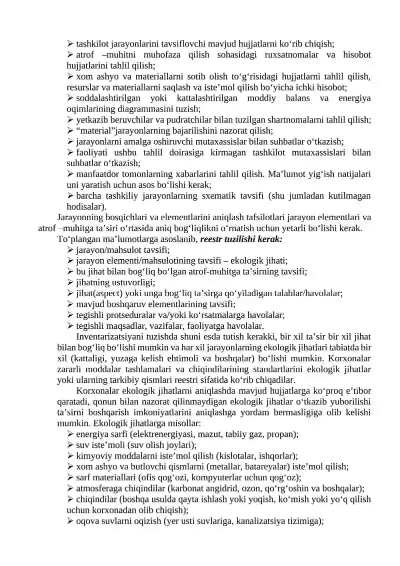 ISO 14001:2015 Ekologik Jihatlar 2