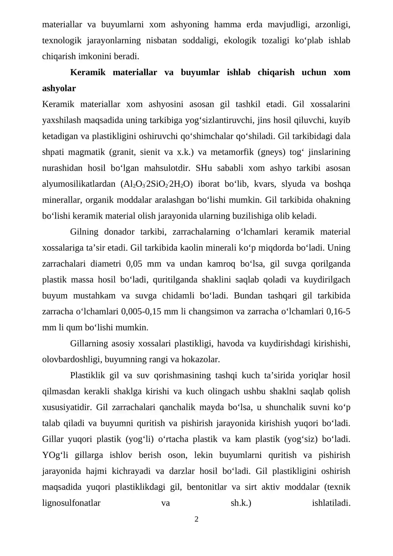 Keramik texnologiyasi 2