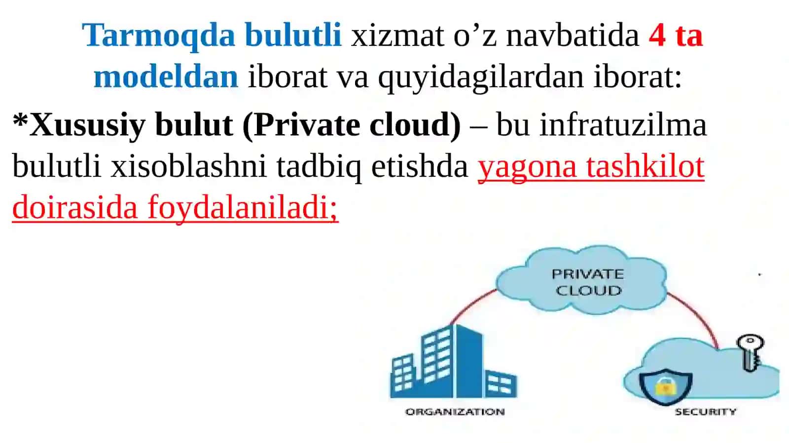 Bulutli infrastruktura data tarmoq resurslarini samarali tashkillashtirish usuli 2