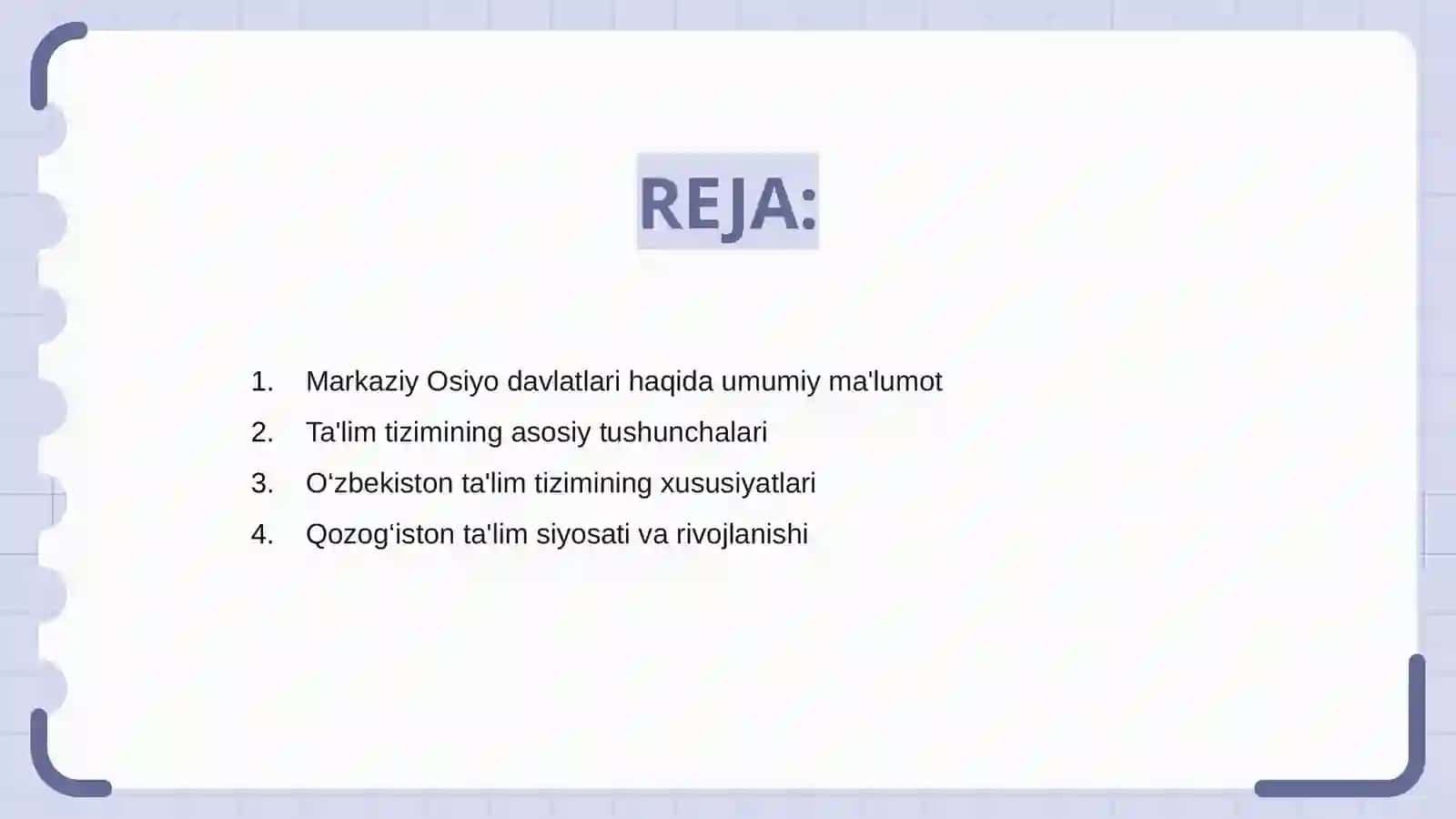 Markaziy Osiyo davlatlari taʼlim tizimi 2