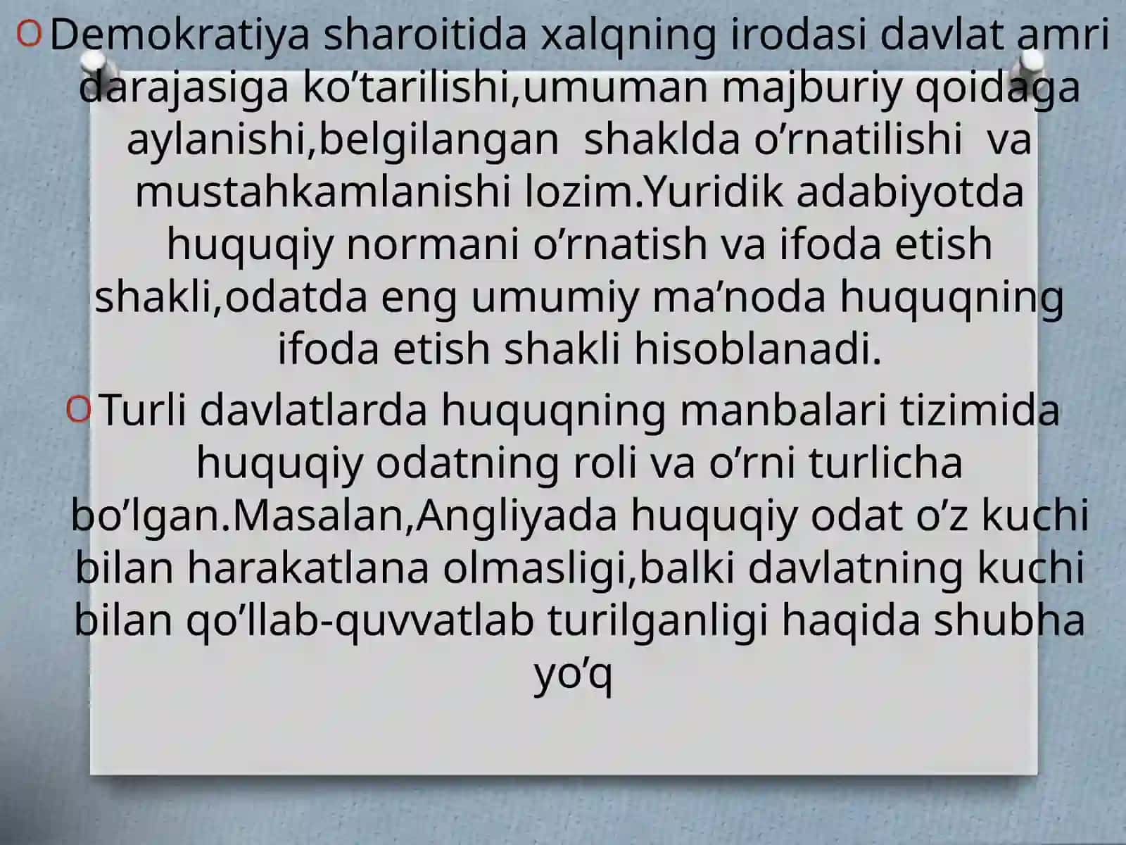 Angliya va AQSHda huquqning asosiy manbalari 2