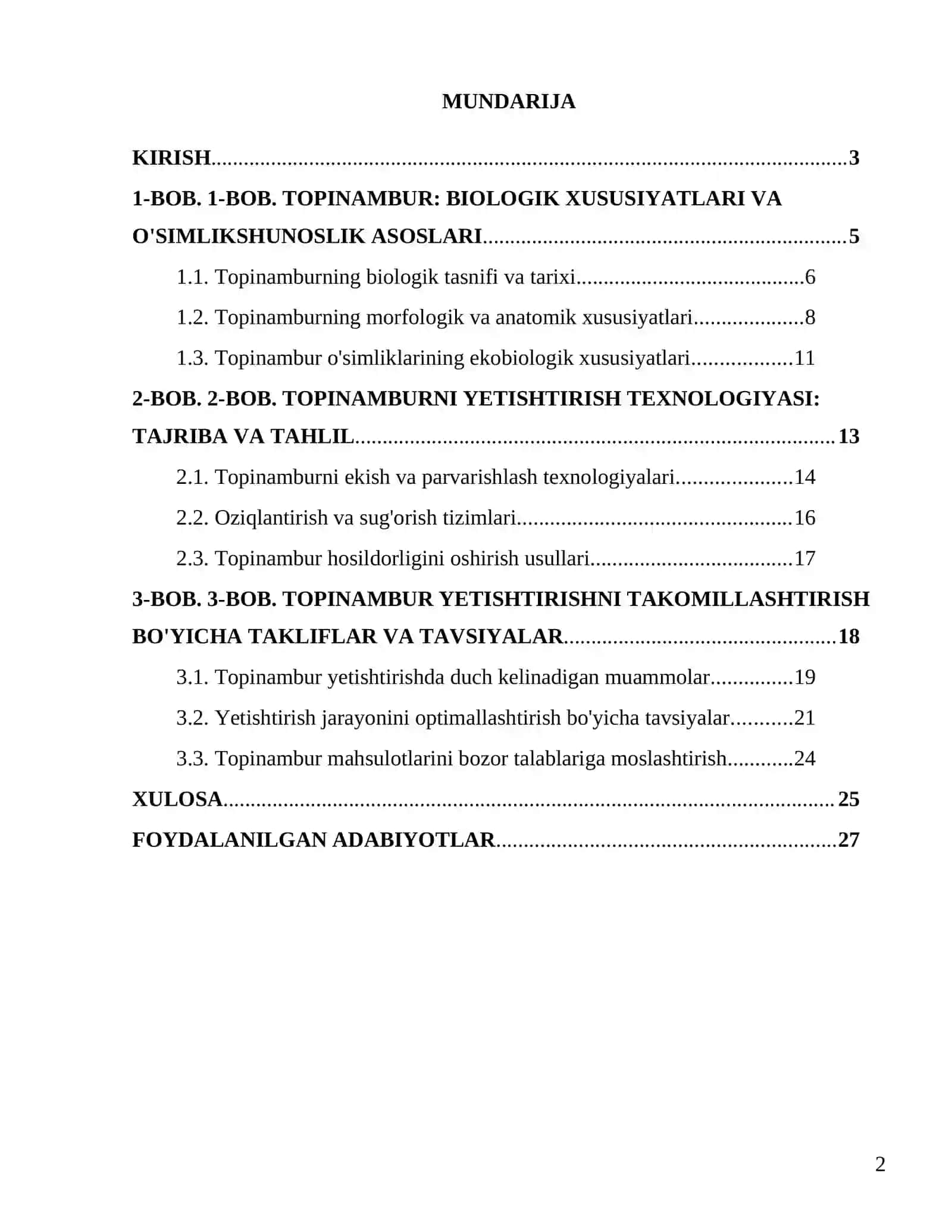 Topinambur biologiya va yetishtirish texnologiyasi 2