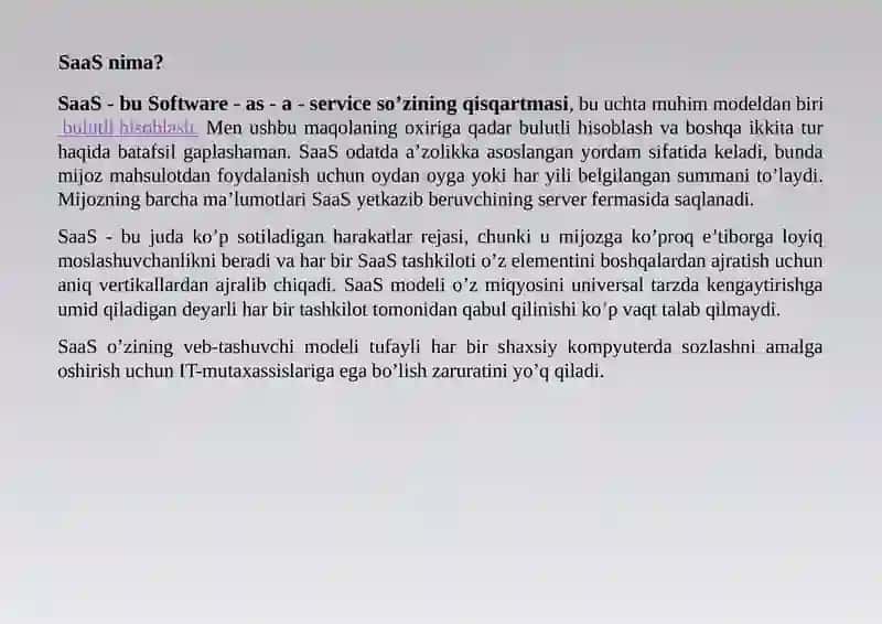 Software as a Service (SaaS) 2