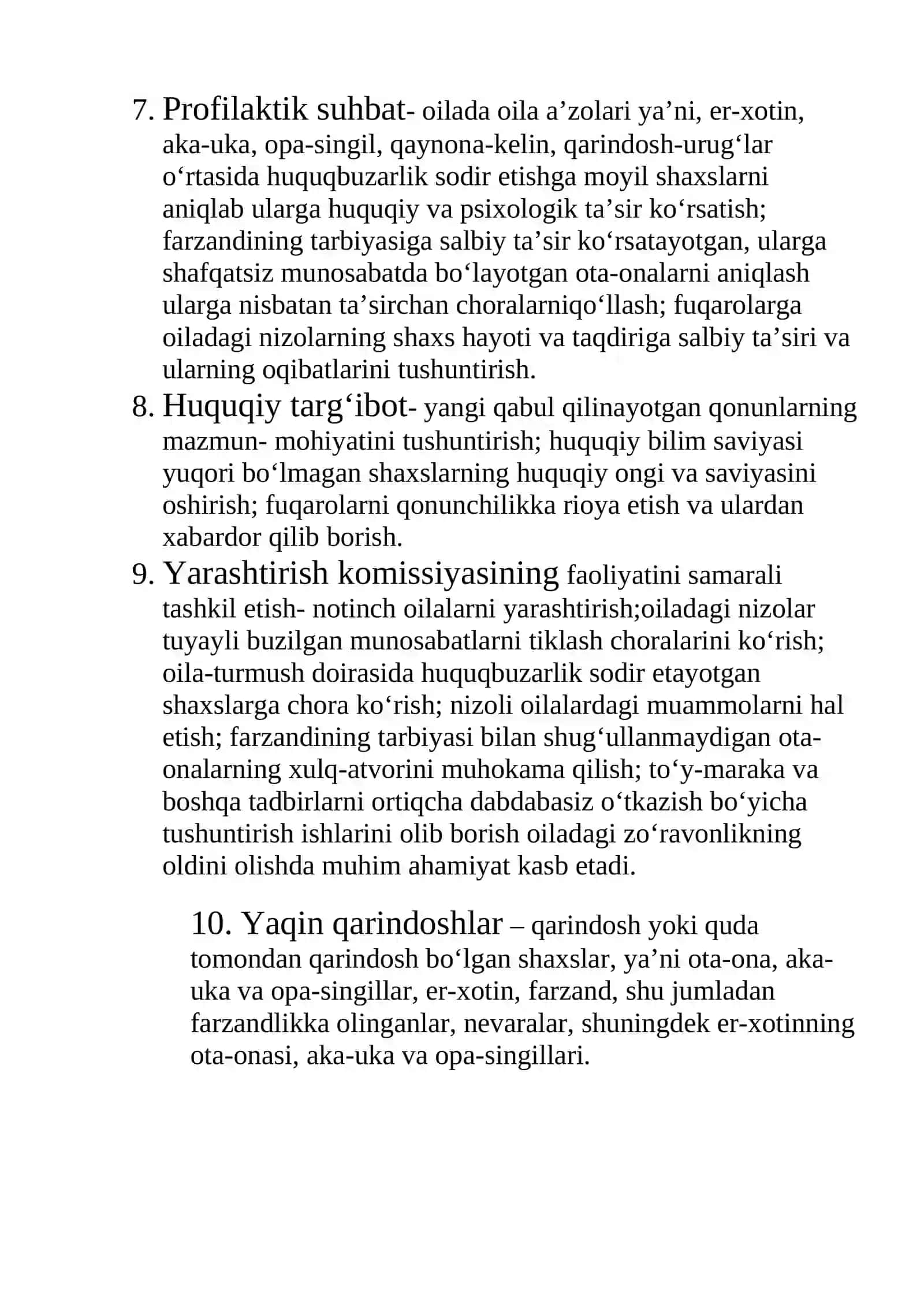 Bozorova Dinoraning kriminologiya fanidan tayyorlagan izohli lug’ati 2