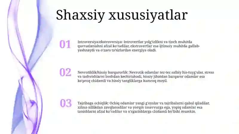 Psixik Xarakteristika 2