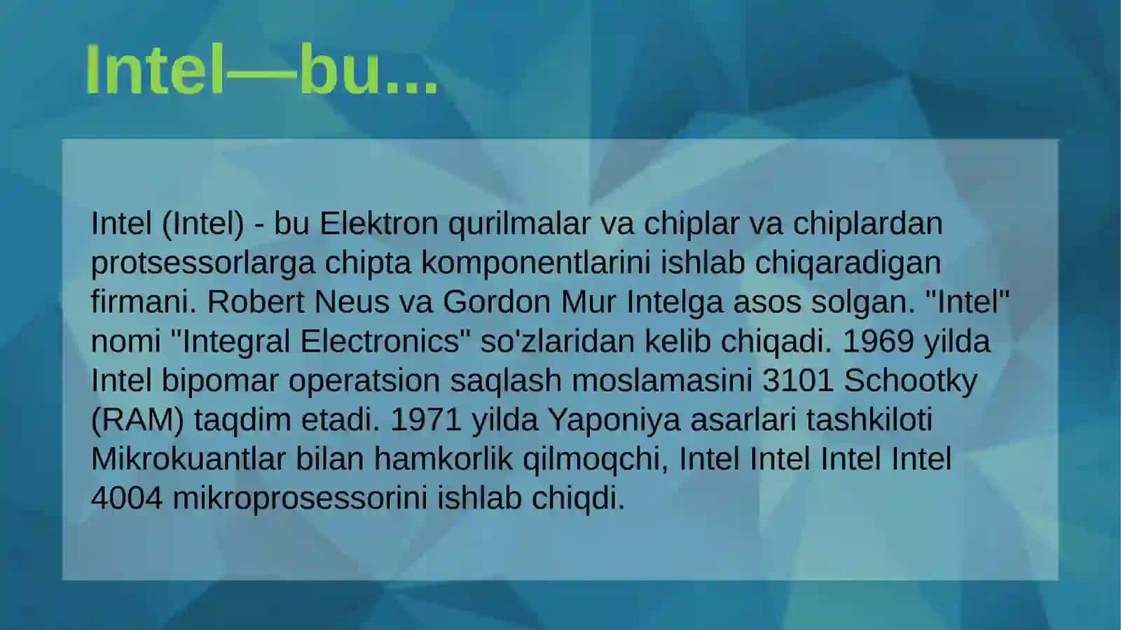 Intel 2