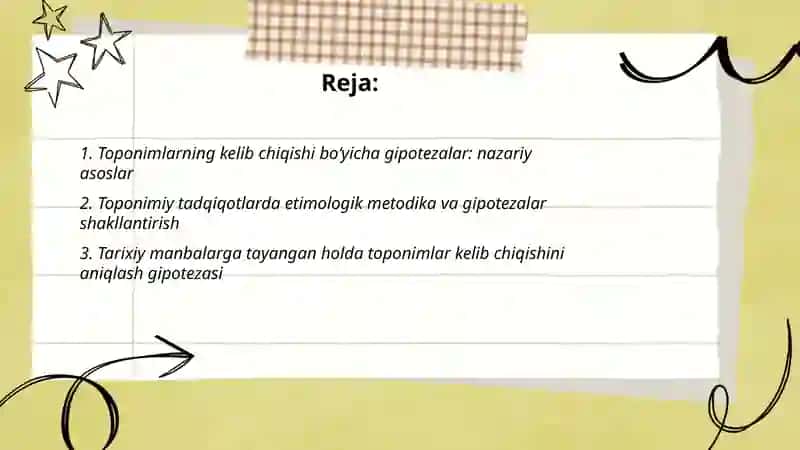 Toponimlarning kelib chiqishi bo'yicha gipotezalarni shakllanishi 2