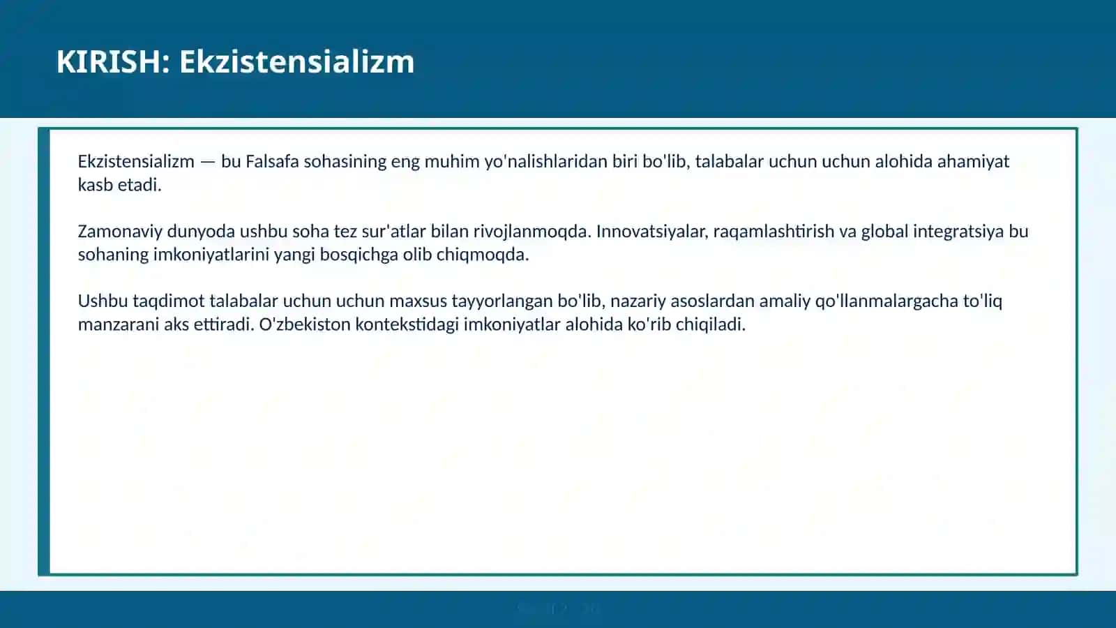 Ekzistensializm 2