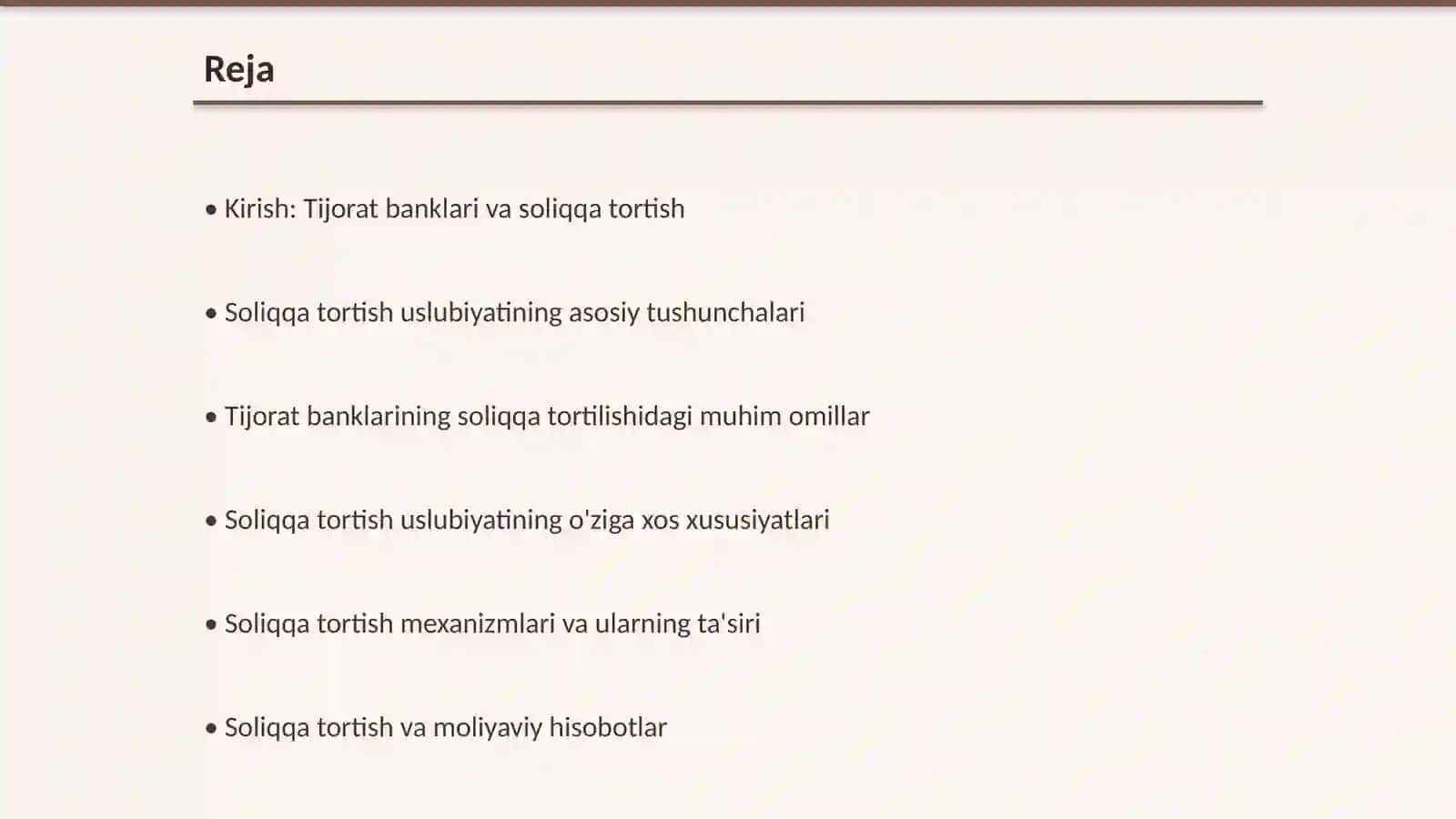 Tijorat banklarini soliqqa tortish uslubiyati 2
