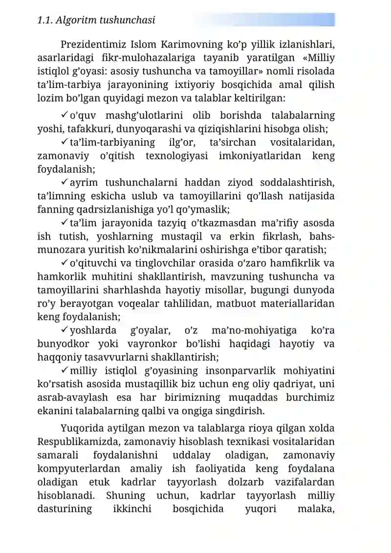 Algoritm turlari va algoritmning berilish usullari 2
