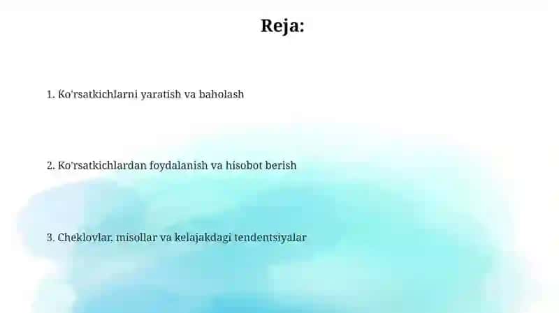 Ko'rsatkichlar: Ta'riflar, Turlari va Ahamiyati 2