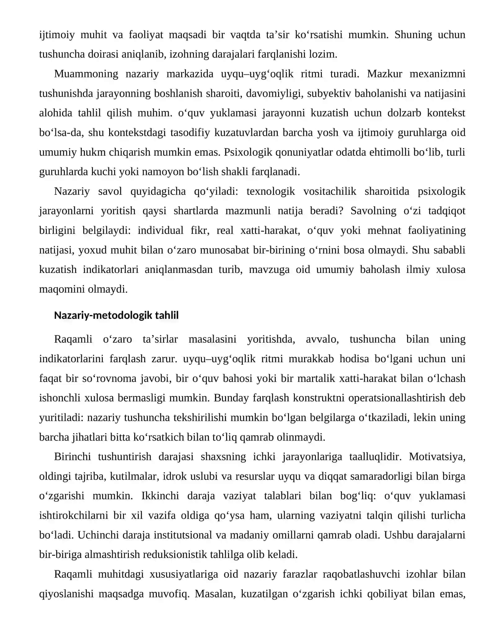 UYQU VA DIQQAT SAMARADORLIGI — RAQAMLI MUHITDAGI XUSUSIYATLARI 2