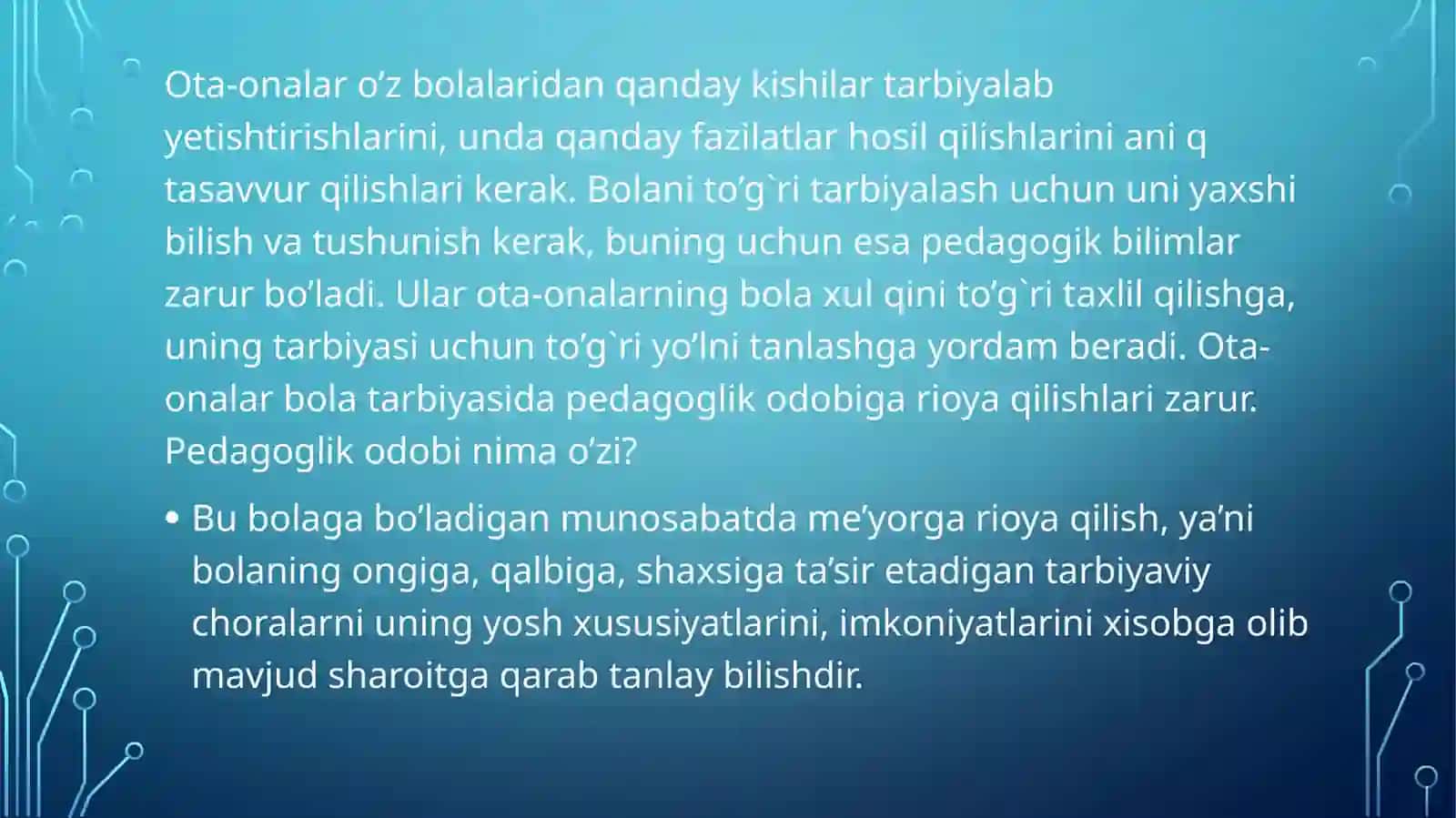Oilada ota-onaning tarbiyachilik sanʼat 2