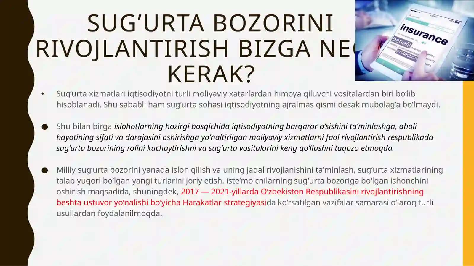 Sug’urta bozorining tarkibi, holati va muammolari.Sug’urta bozori o’zi nima 2