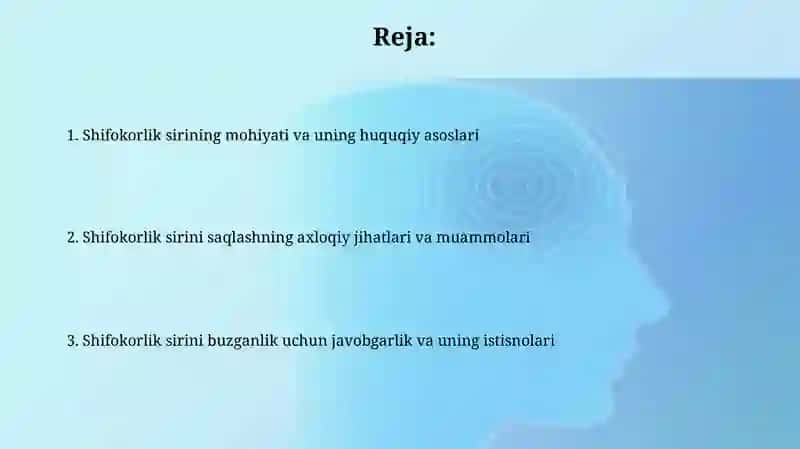 Shifokorsiri muammosining etik-huquqiy jihatlari 2