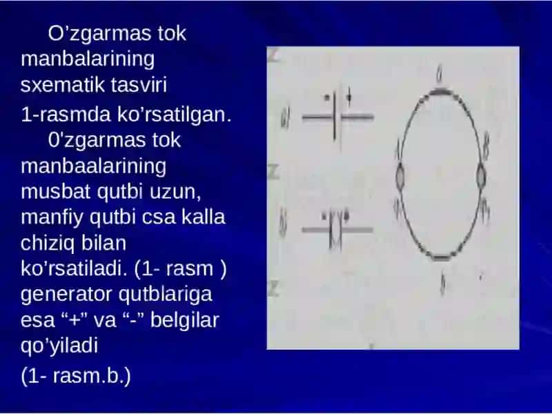 Oʻzgarmas tok qonunlari 2