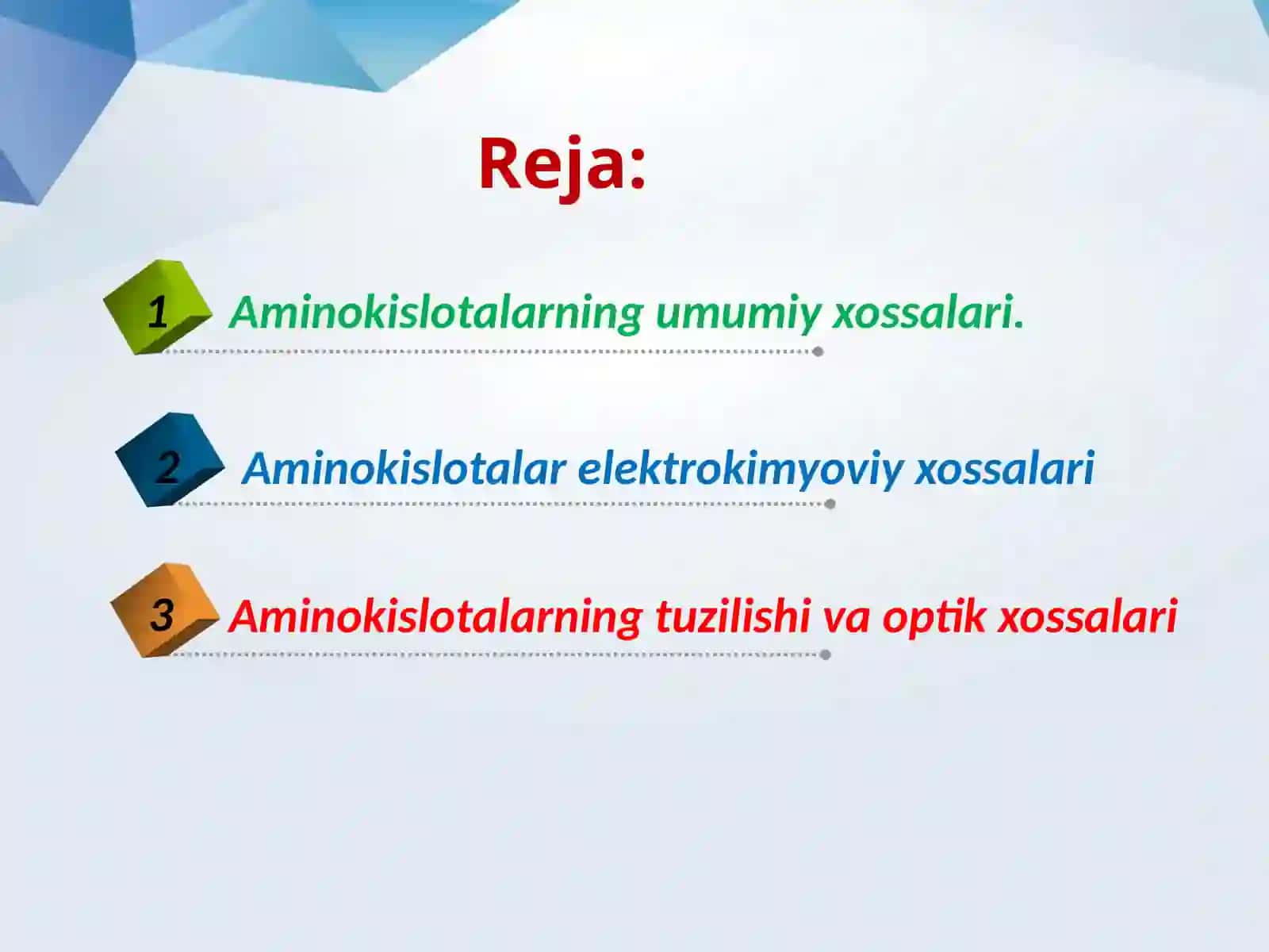 Ayrim aminokislotalarning almashinuvi reaksiyalari 2