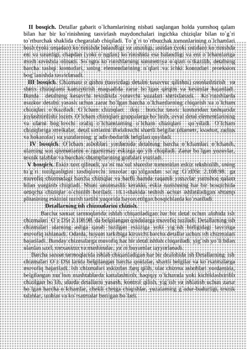 Detallarning ish chizmalarini chizish 2