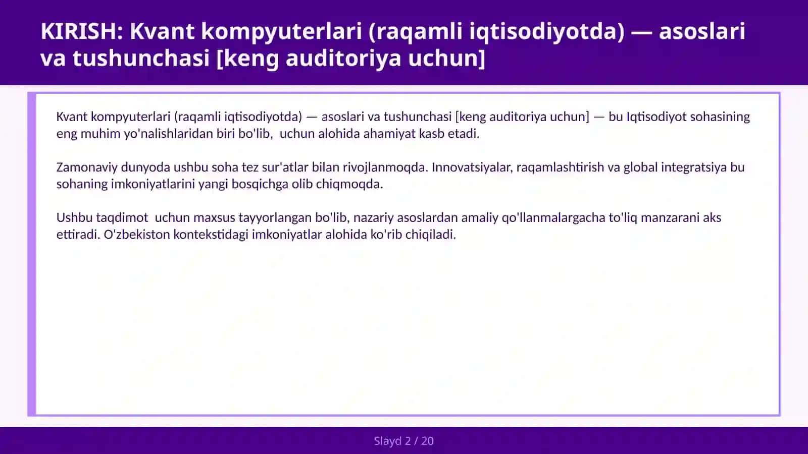 Kvant kompyuterlari (raqamli iqtisodiyotda) — asoslari va tushunchasi [keng auditoriya uchun] 2