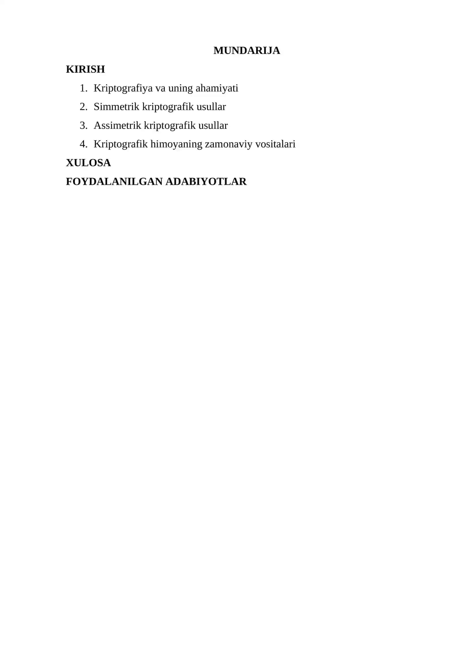 AXBOROTNI HIMOYA QILISHNING KRIPTOGRAFIK USULLARIDAN FOYDALANISH 2