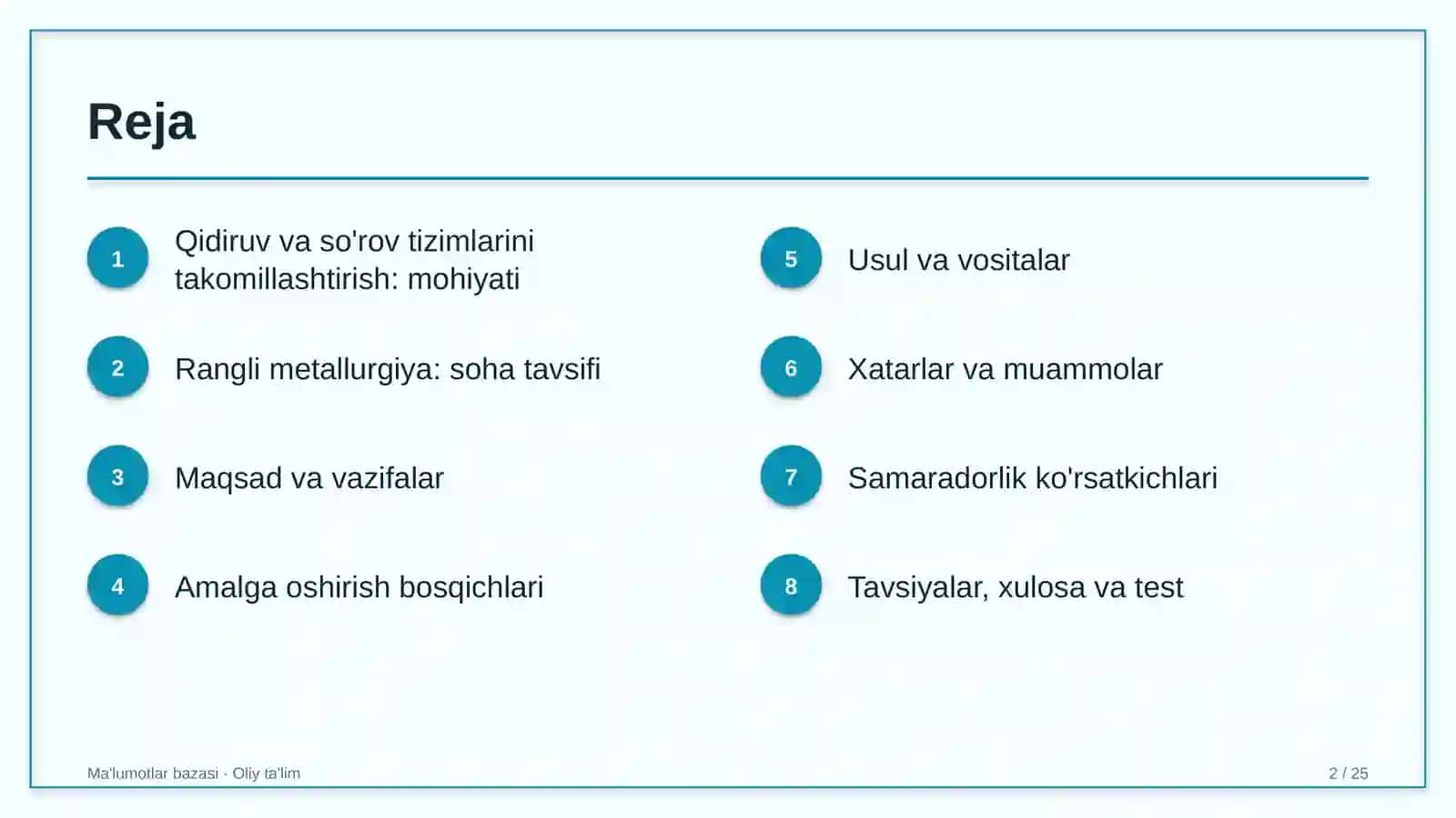 rangli metallurgiyada qidiruv va so'rov tizimlarini takomillashtirish 3871 2