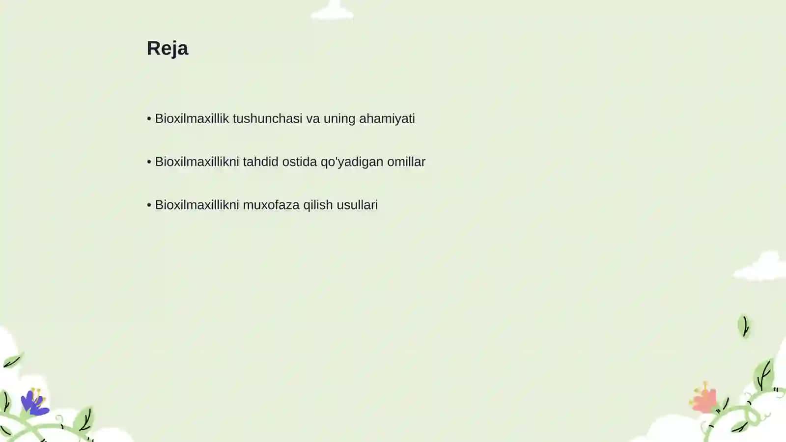 Bioxilmaxillikni muxofaza qilish 2