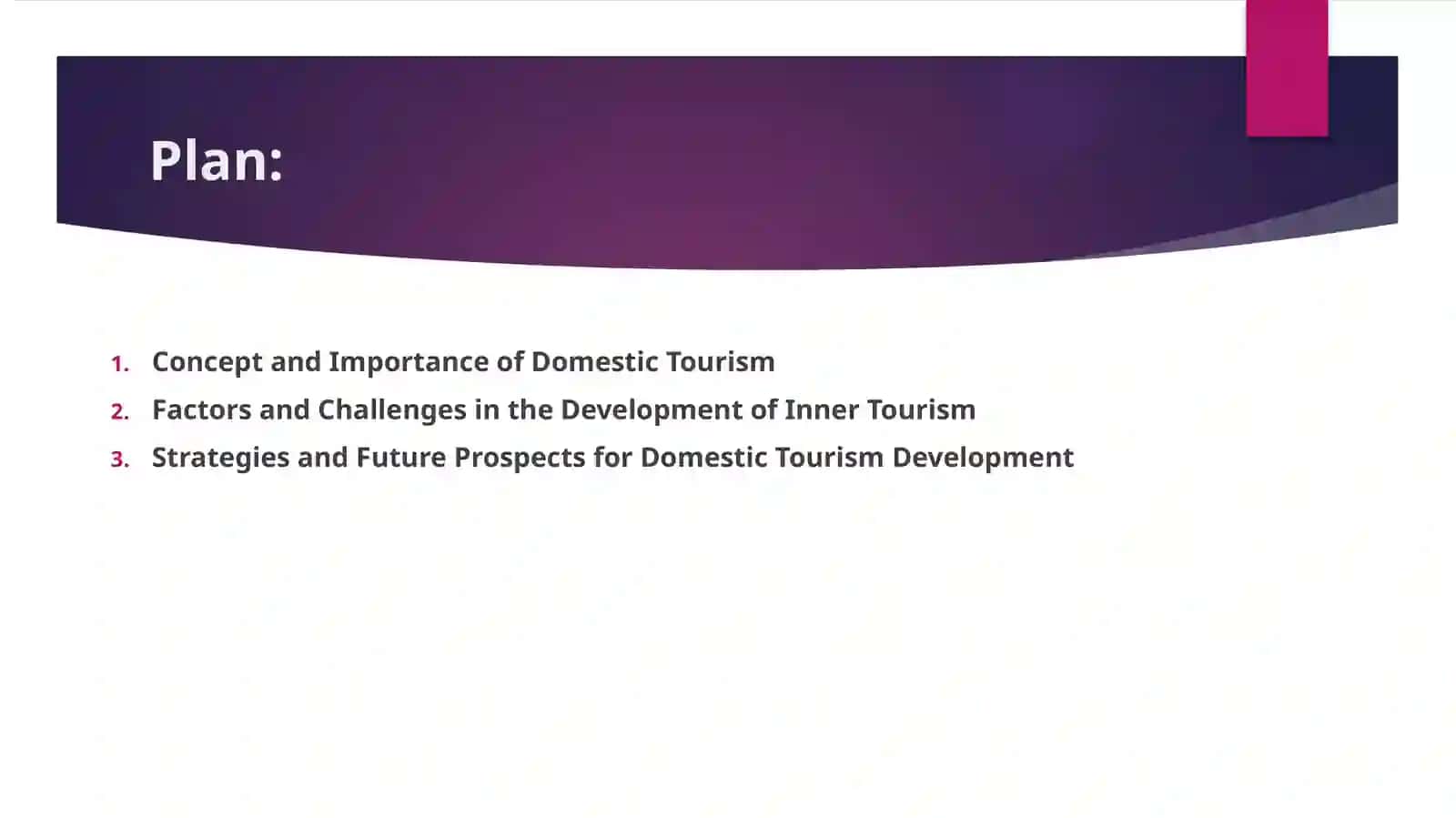 Development of inner tourism 2