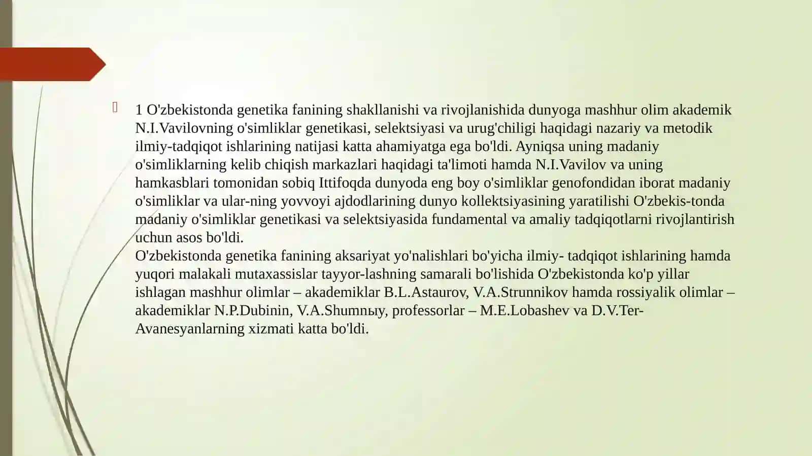 O'zbekistondagi genetika tadqiqotlari 2