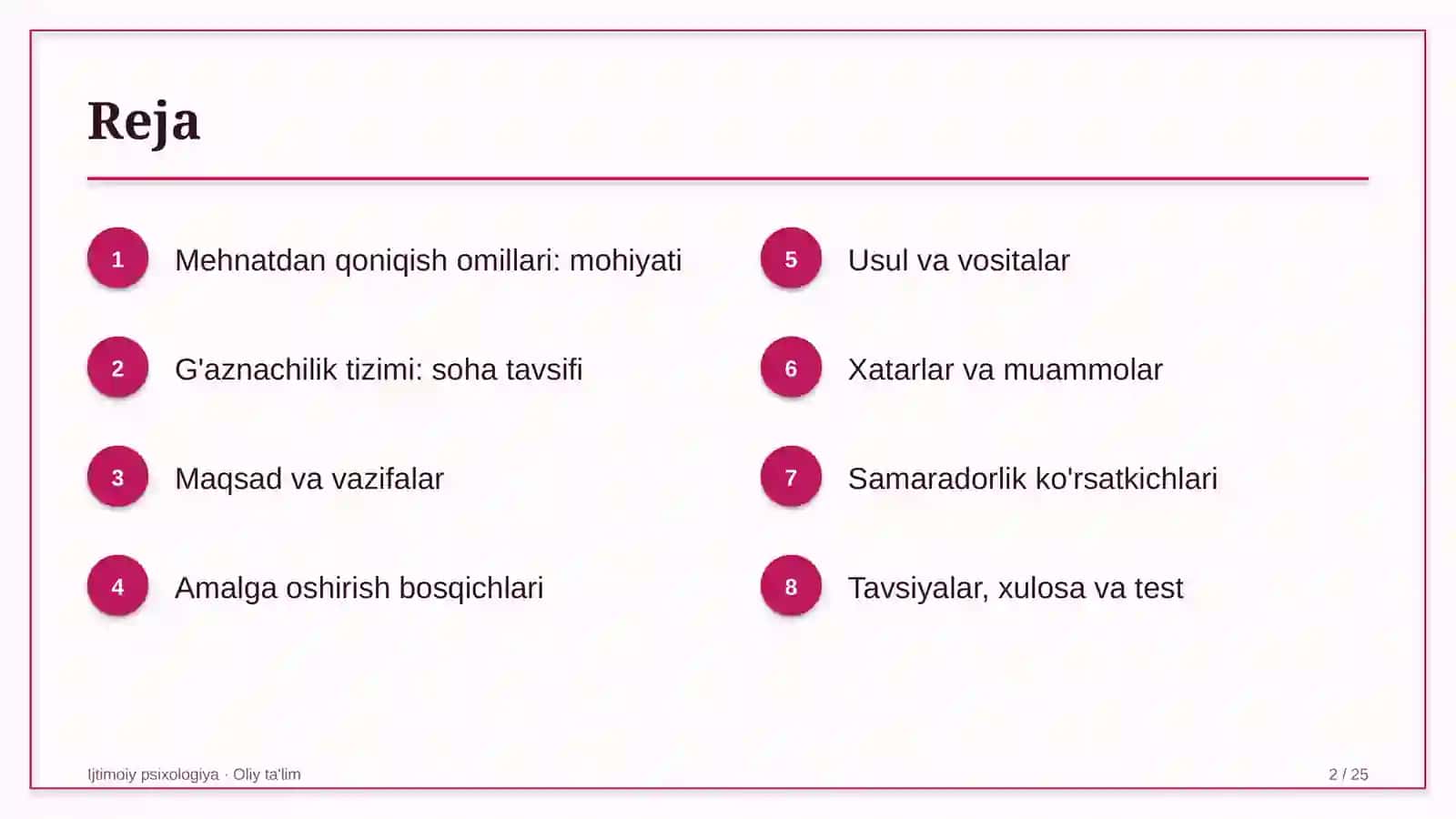 g'aznachilik tizimida mehnatdan qoniqish omillari 5411 2