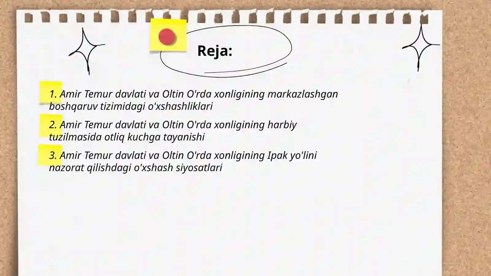 Amir Temur davlati va Oltin O'rda xonligi ikkala davlat o'xshash tamoñi 2