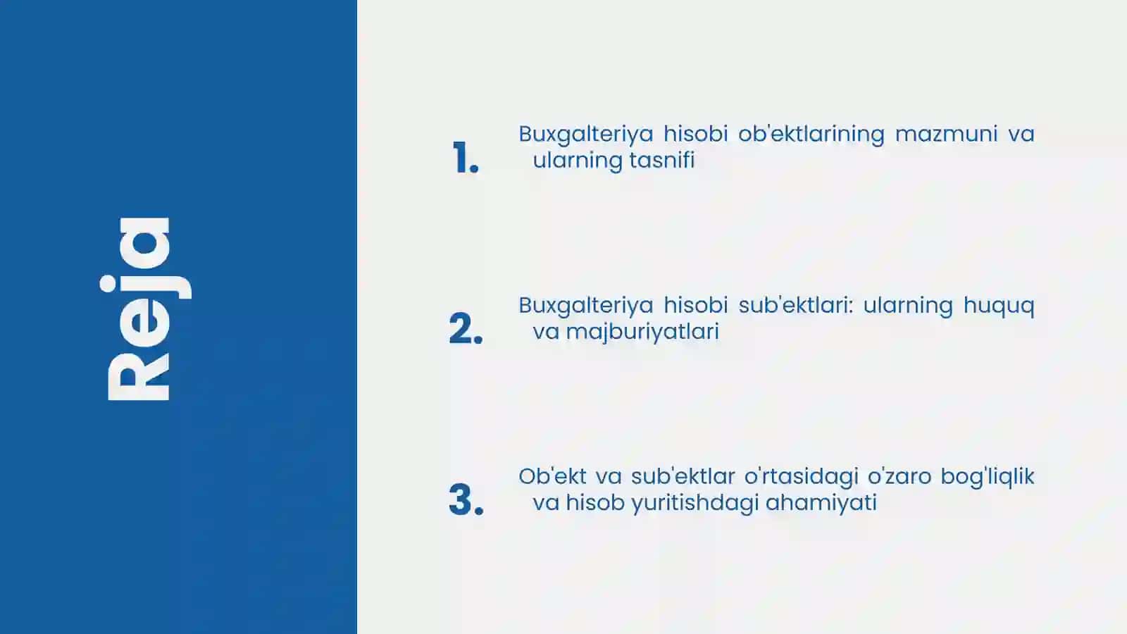 Buxgalteriya hisobi ob'ektlarining mazmuni va ularning tasnifi 2