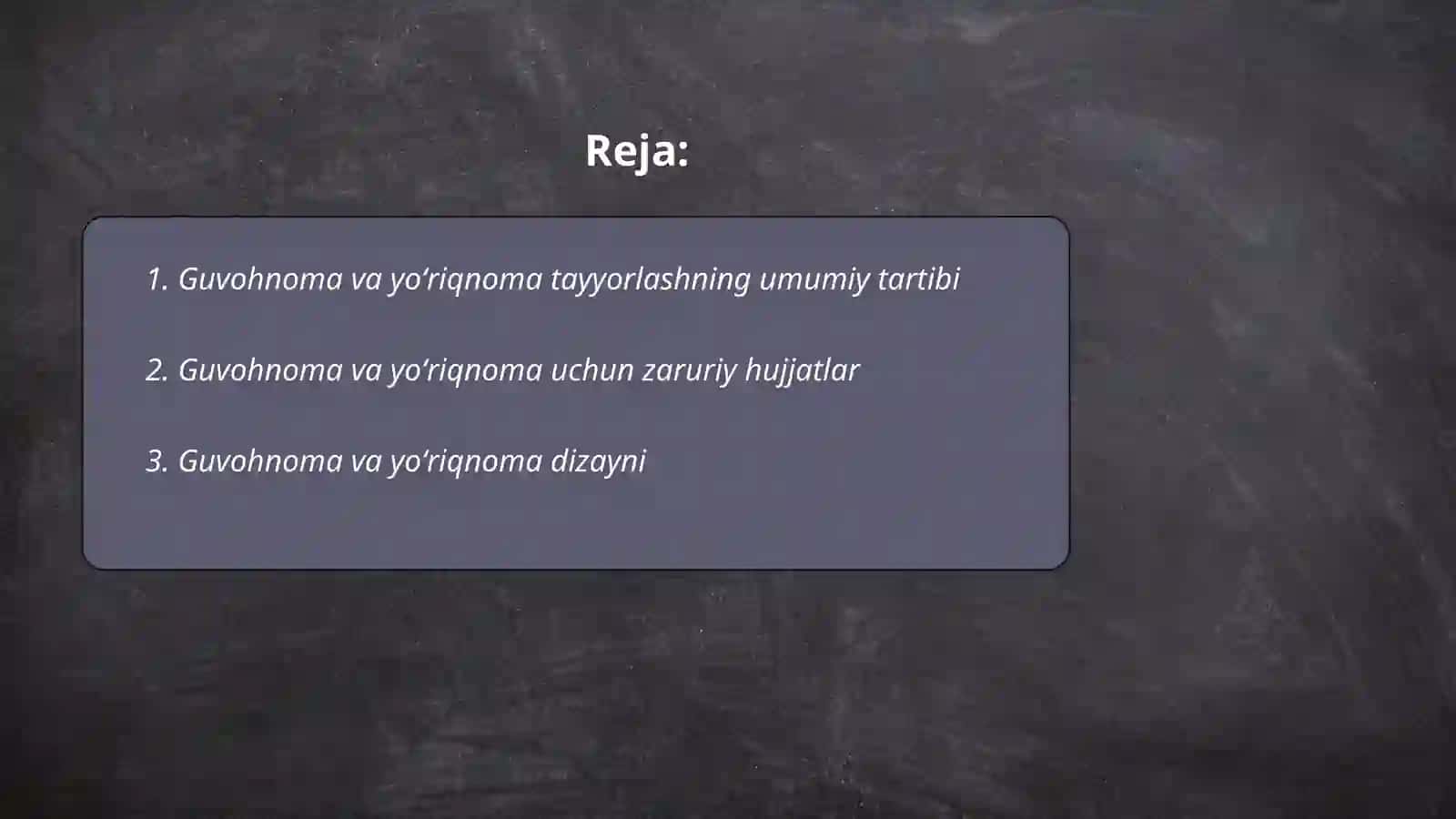 Guvohnoma va yoʻriqnoma tayyorlanish tartibi 2