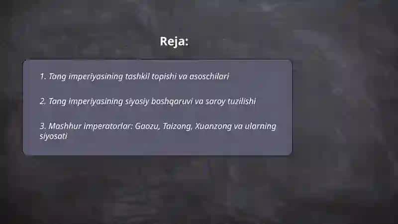 Tang imperiyasi 2