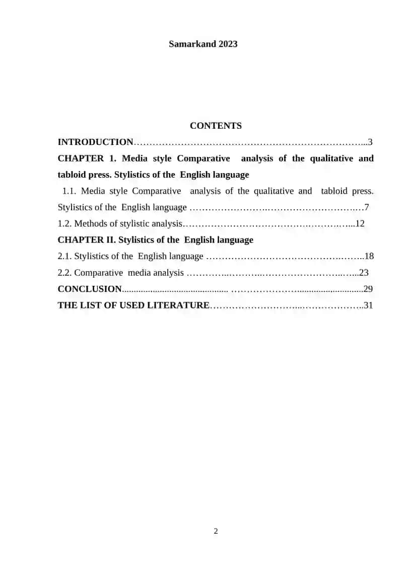 Media style Comparative analysis of the qualitative and tabloid press. Stylistics of the English language 2