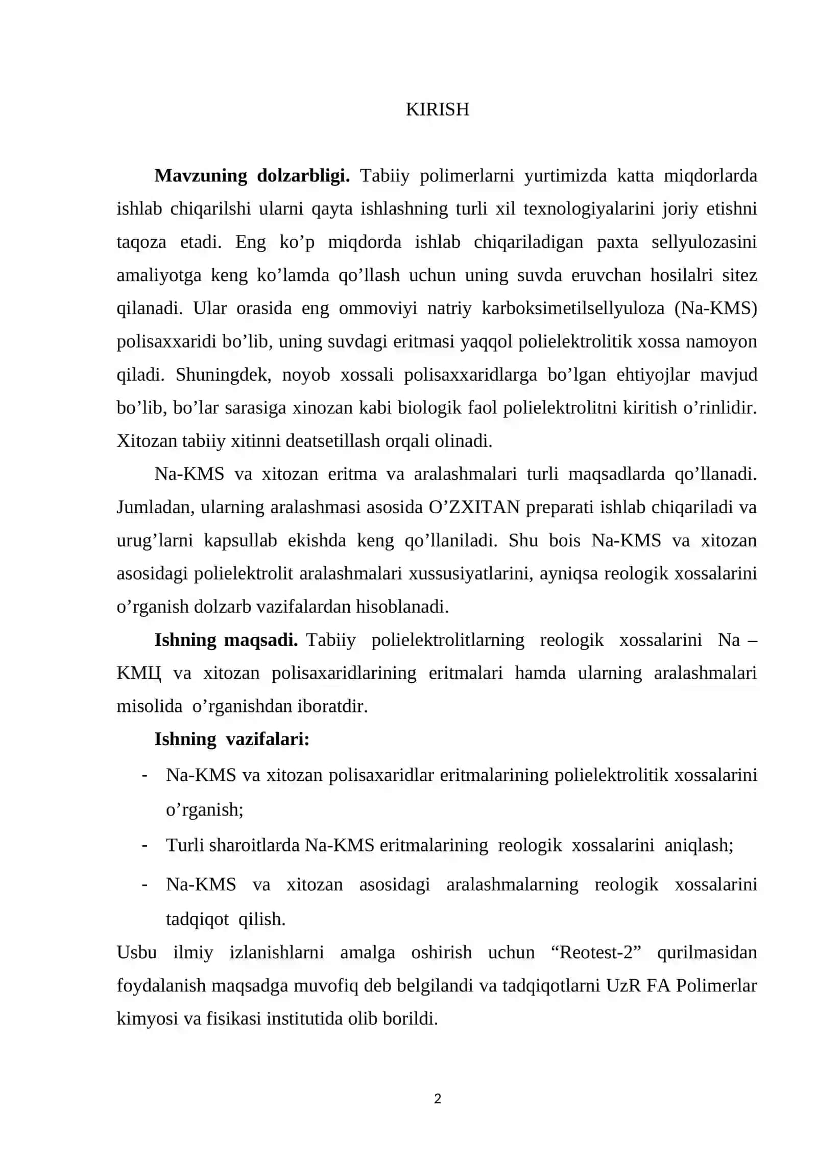 Kaliy xlor olishda Na – KMЦ eritmasida yordamida rudani boyitish 2