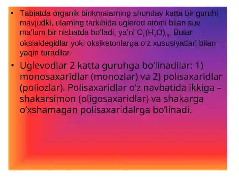 Uglevodlar 2