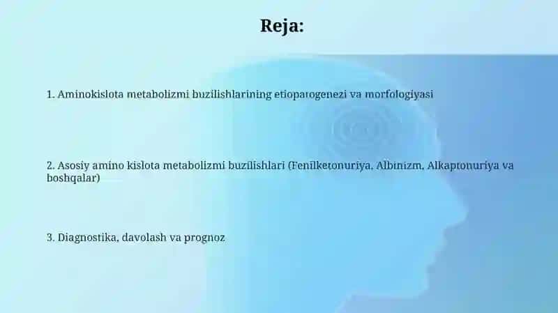 Amino kislotalar almashinuvining buzilshi etiyo patogenezi marfologiyasi 2