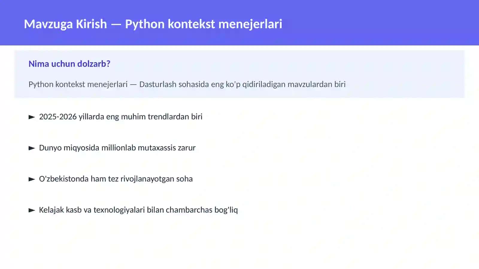 DASTURLASH | PYTHON DASTURLASH 2