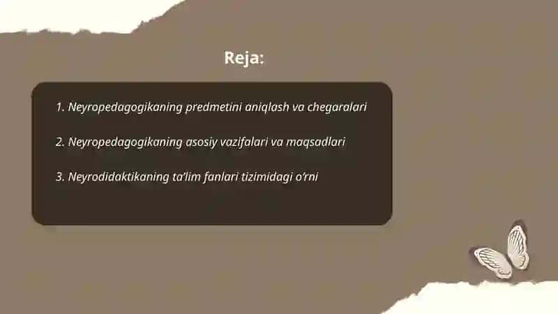 Neyropedagogikaning Predmeti va Vazifalari 2