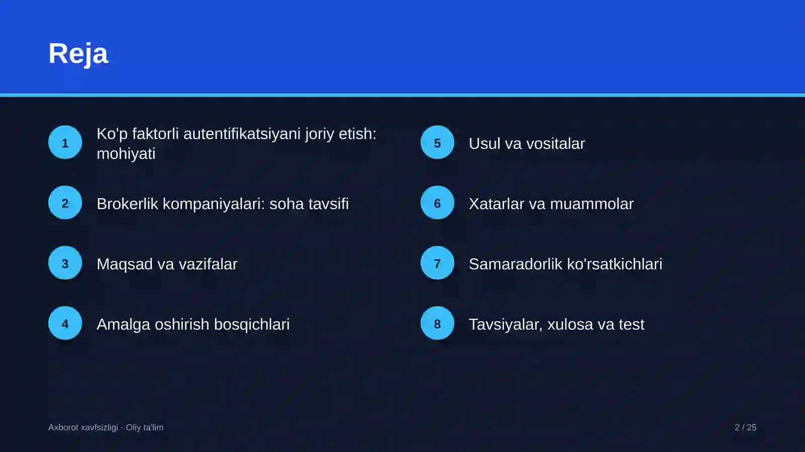 Brokerlik kompaniyalarida ko'p faktorli autentifikatsiyani joriy etish 2