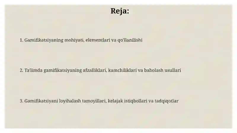Gamifikatsiya Ta'limda 2