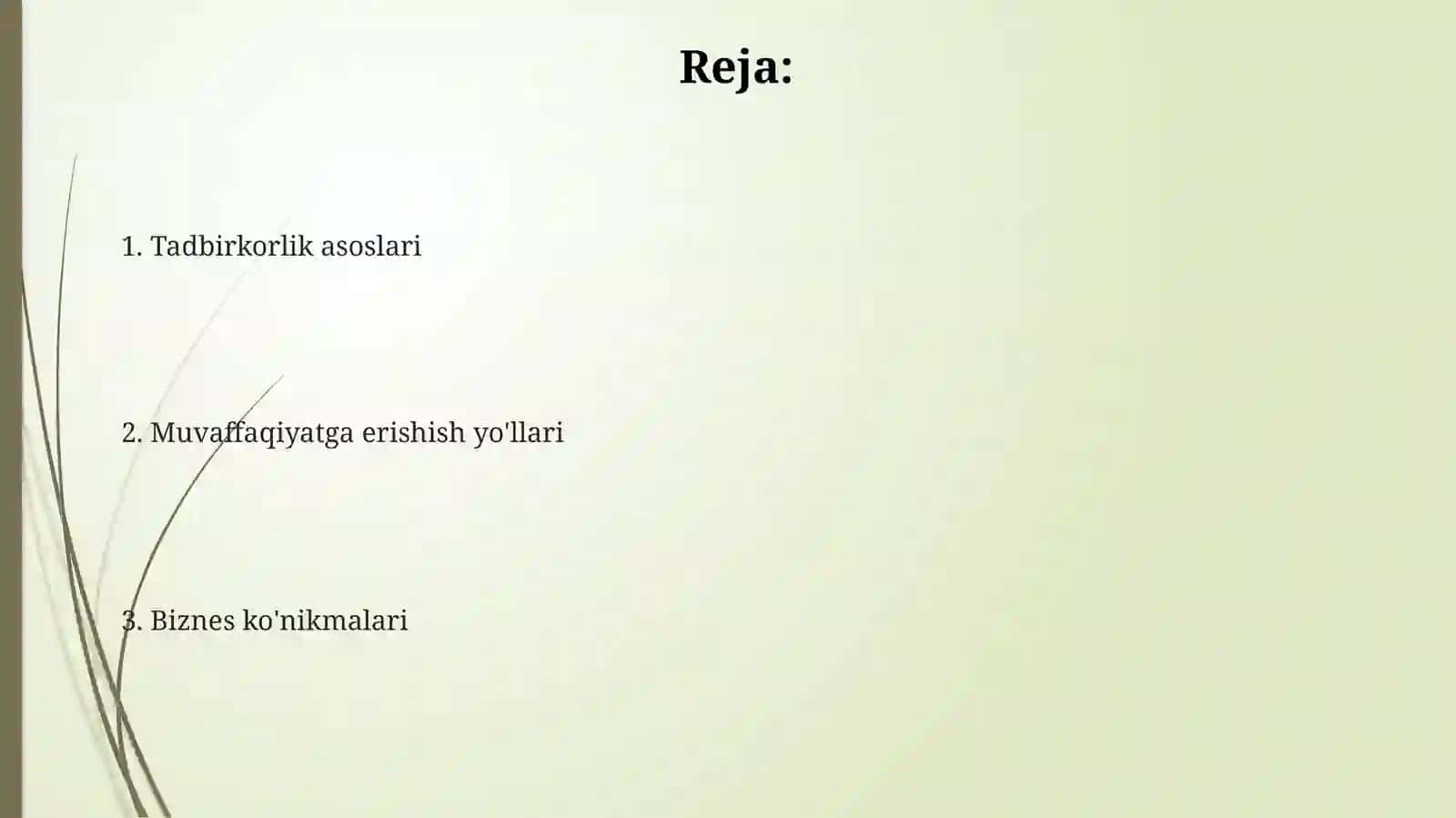 Tashabbuskorlik va tadbirkorlik koʻnikmalari 2