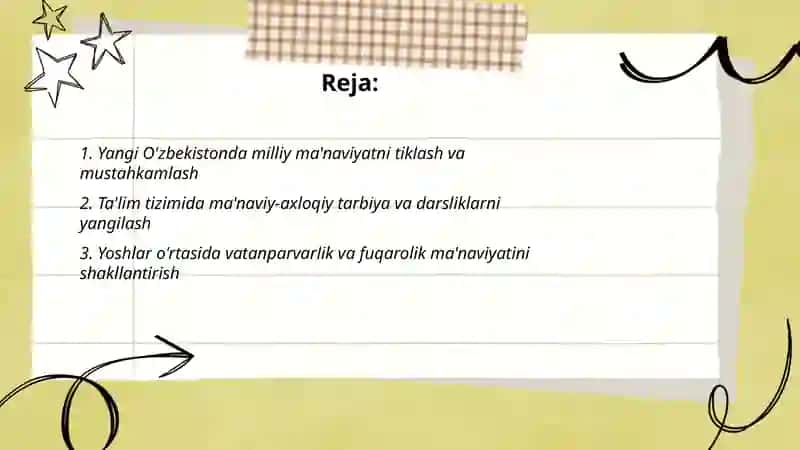 Yangi O'zbekistonda amalga oshirilayotgan ma'naviy o'zgarishlar 2