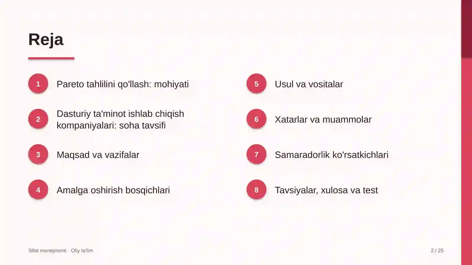 Sifat Menejmenti · Oliy Ta'limga Tayyormi 2