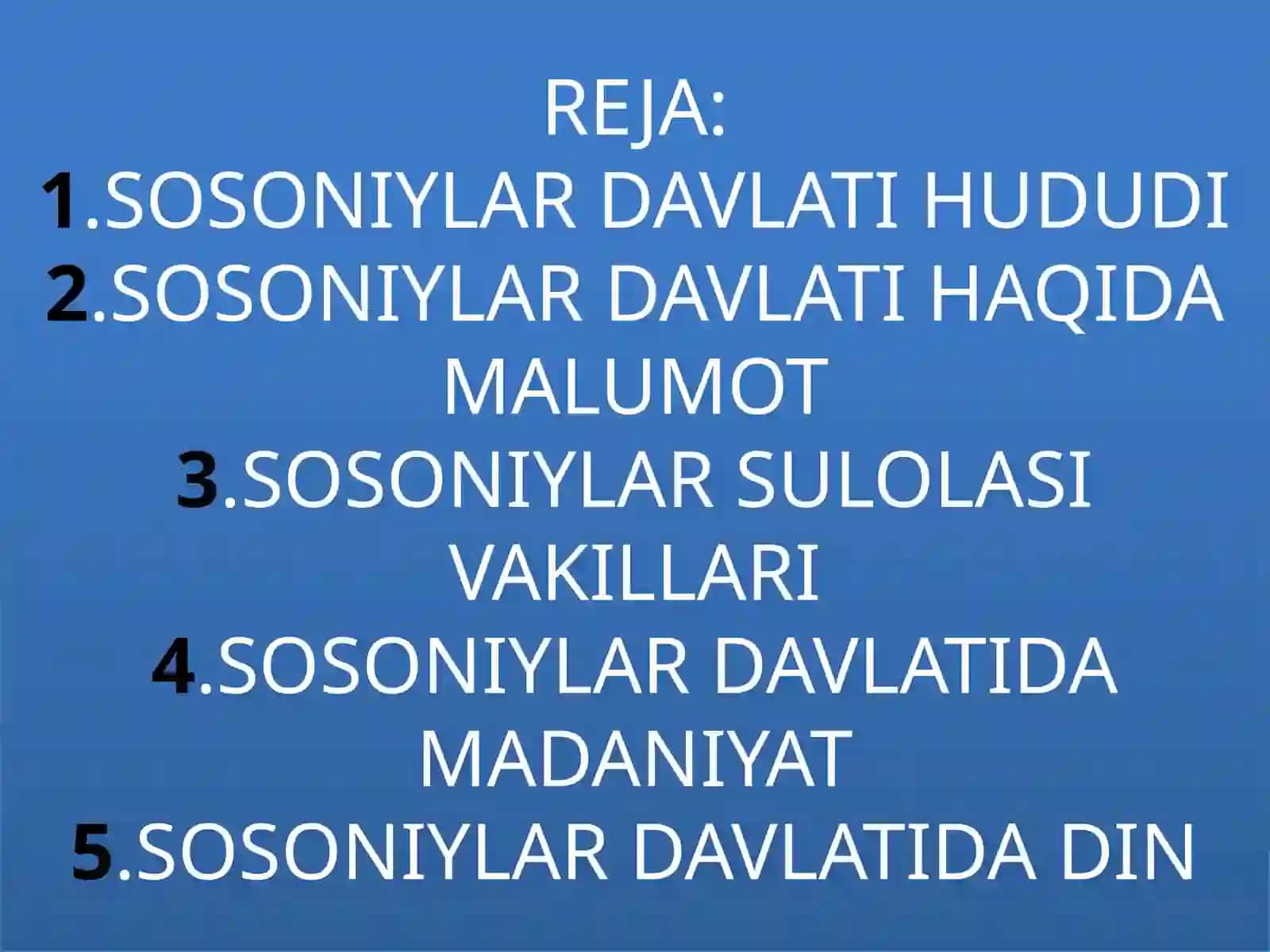 SOSONIYLAR DAVLATI 2