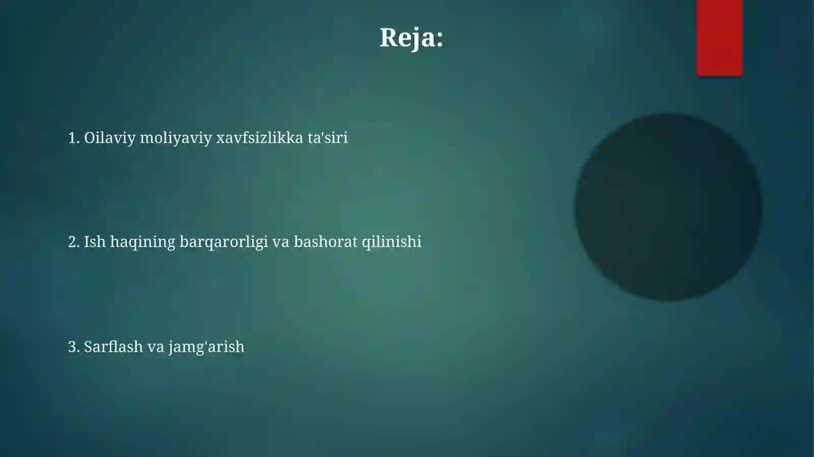 Aholi daromadlarini oshirishda o'ylik ish haqining o'rni 2