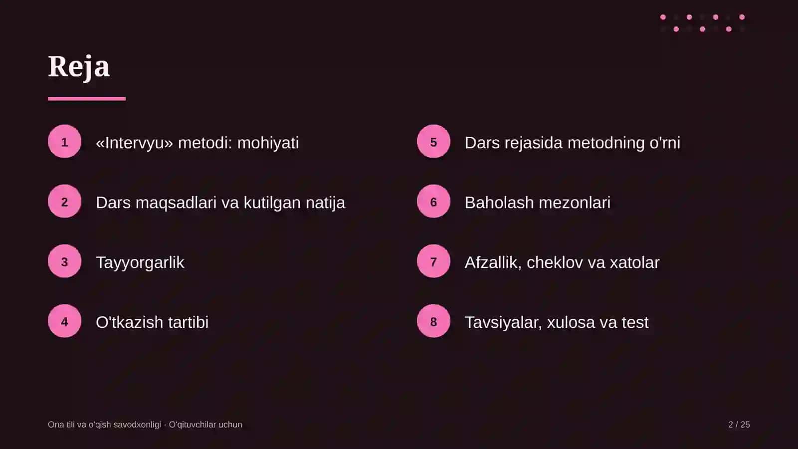 ona tili va o'qish savodxonligi darslarida intervyu metodidan foydalanish 2539 2