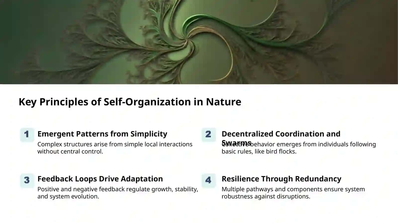 Emergent Order from Complexity 2