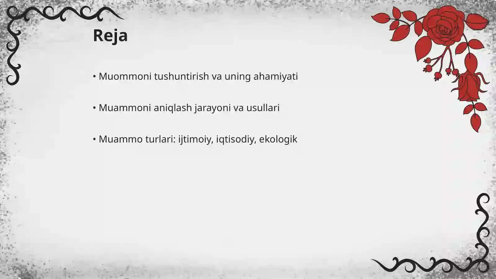 Muommo. Muammoni aniqlash 2