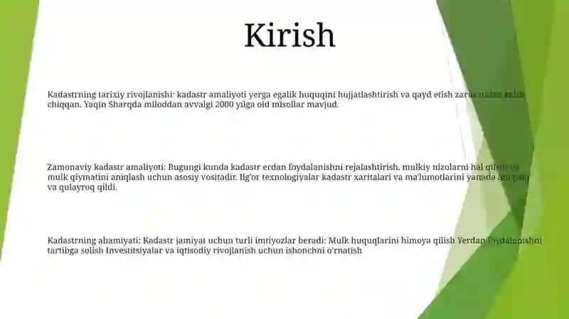 Yer Kadastri Va Uning Ahamiyati 2